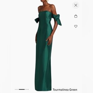 Sachin + Babi Strapless Green Gown